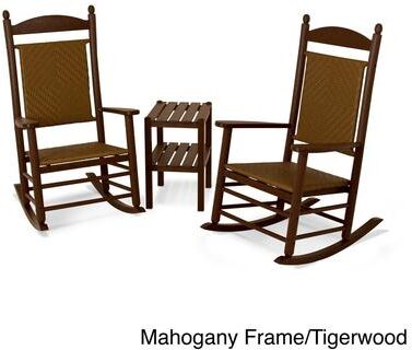 POLYWOOD Jefferson 3-piece Woven Rocker Set