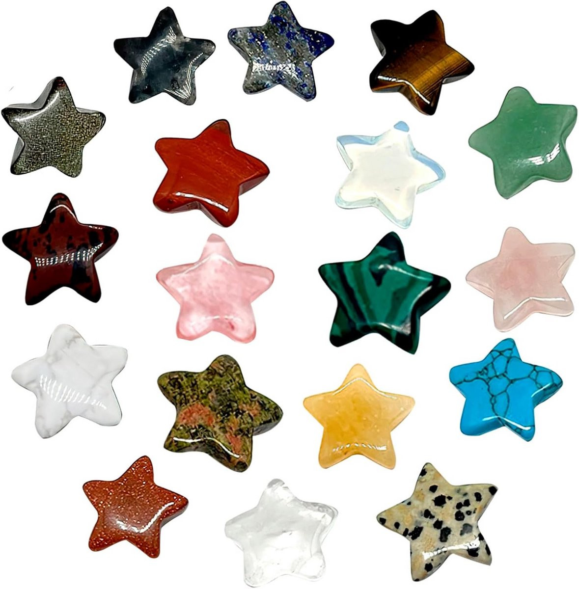18 Stuks Edelstenen Set voor Kinderen - Natuurlijke Helende Kristallen en Chakra Stenen