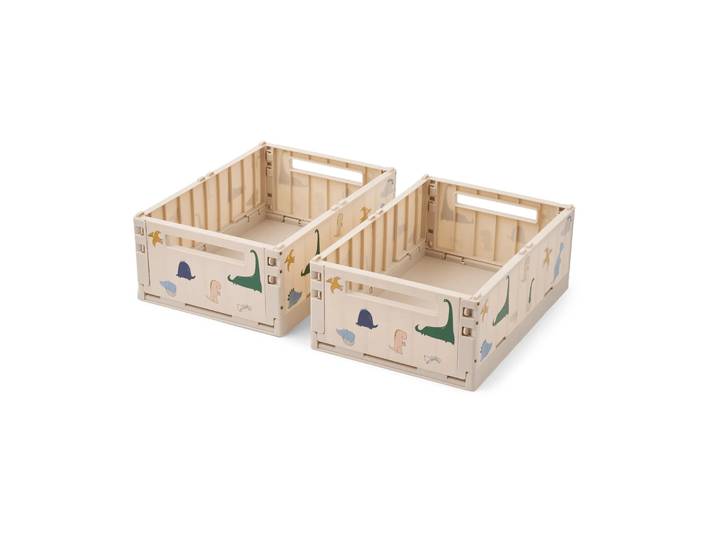 Liewood Boîte de rangement Weston Imprimé Dino roar-Sandy
