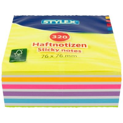 Stylex Haftnotizen, Neon, 76 x 76 mm, 320 Blatt