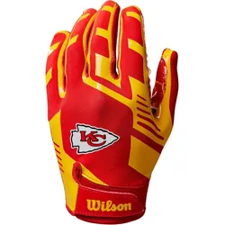 Wilson NFL Kansas City Chiefs Strech Fit Footballhandschuhe red/yellow Adult