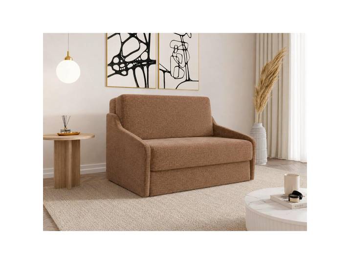 Mid.you Schlafsofa FLY 120, Rost, Kunststoff, 2-Sitzer, 136x86x113 cm, Stoffauswahl, Rücken echt, Kinderzimmer & Jugendzimmer, Jugendmöbel, Jugendsofas