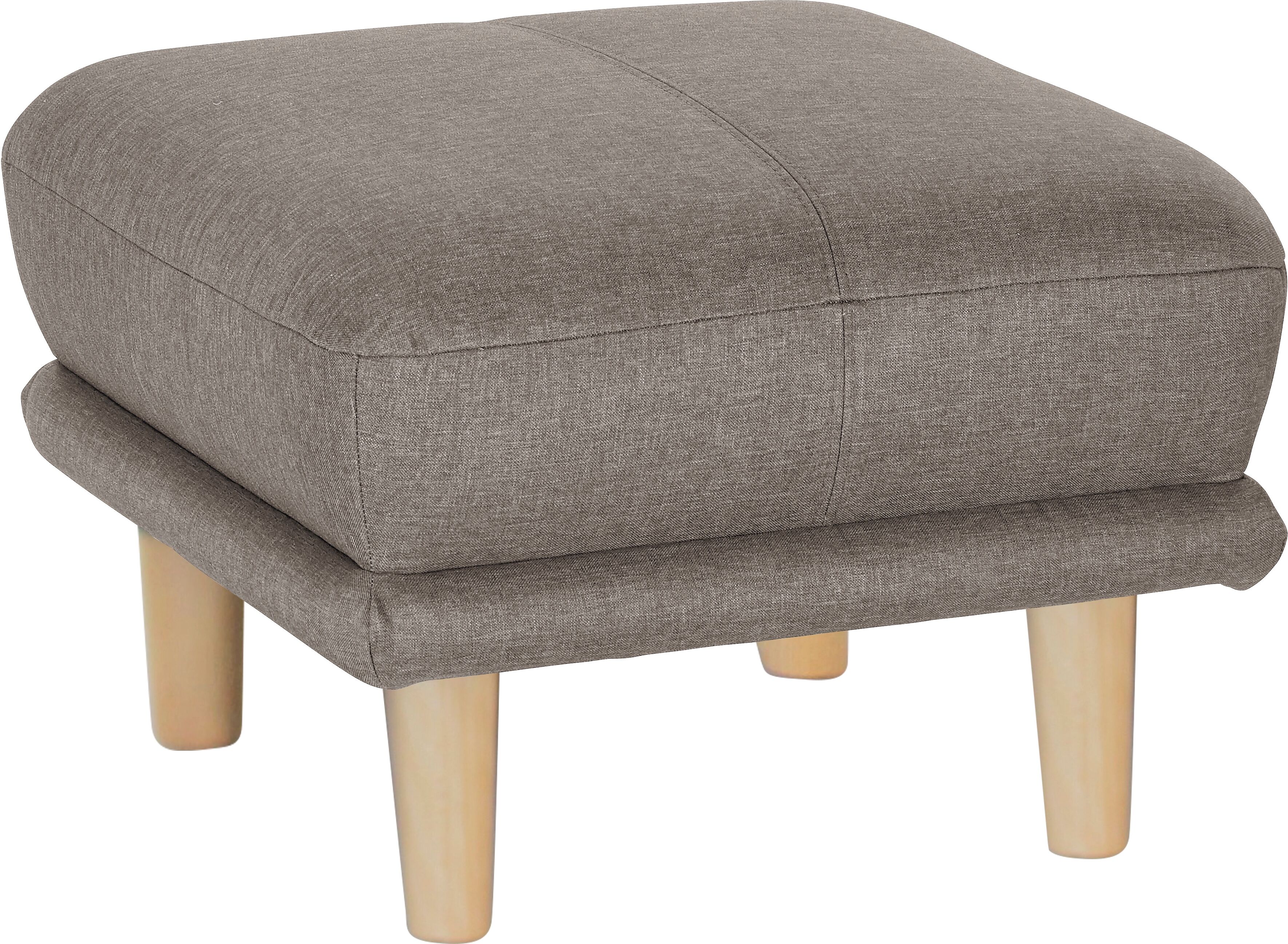 Fusshocker TRENDMANUFAKTUR "Cecilia", braun (tan), B:66cm H:44cm T:66cm, Hocker, Fusshocker tan B/H/T: 66cm x 44cm x 66cm, Struktur fein