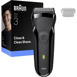 Braun Elektrorasierer Series 3 Close & Clean, 300s, grau, Trockenrasierer