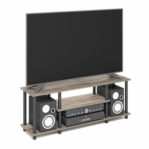 Furinno Turn-N-Tube TV-standaard met 3 niveaus in Frans eik