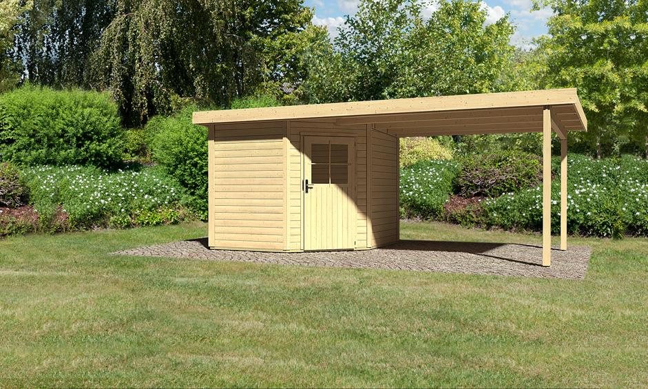 KARIBUHOLZT SH Neuruppin 2 nat.244x244x222 im Set mit AD 3,2m 08437994
