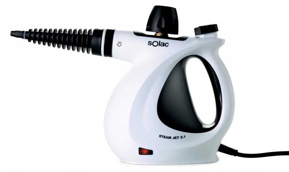 Solac Steam jet 2.1 Draagbare stoomreiniger, 1050 W, Zwart/Wit, 0,35 liter