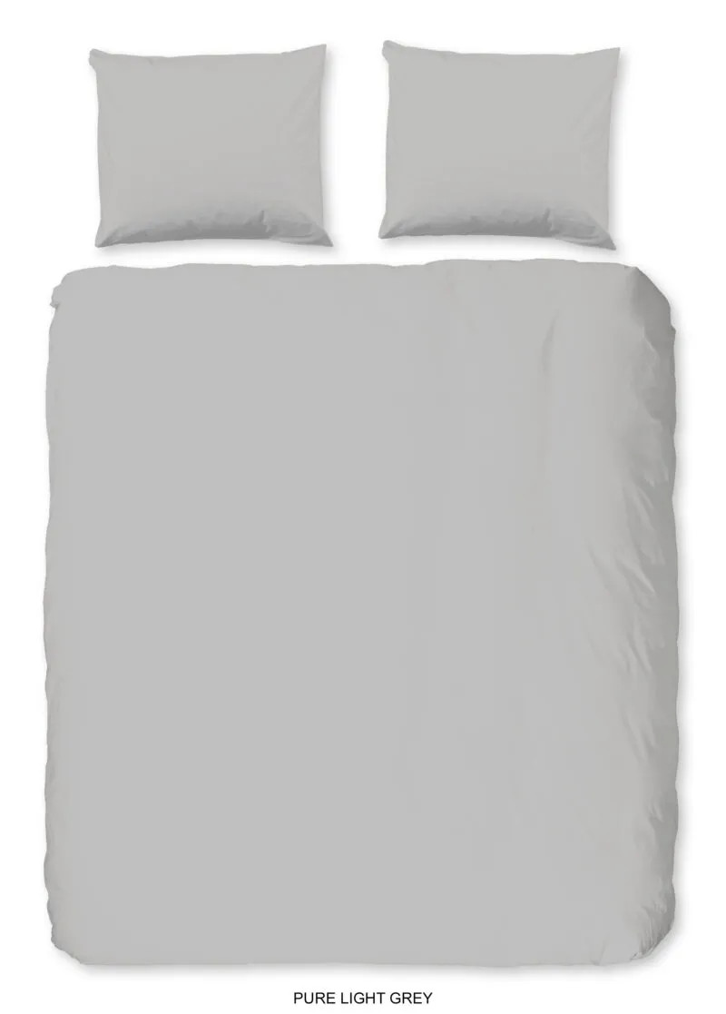 Pure Dekbedovertrek Uni Dessin Grijs - 200 x 220 cm - Microvezel