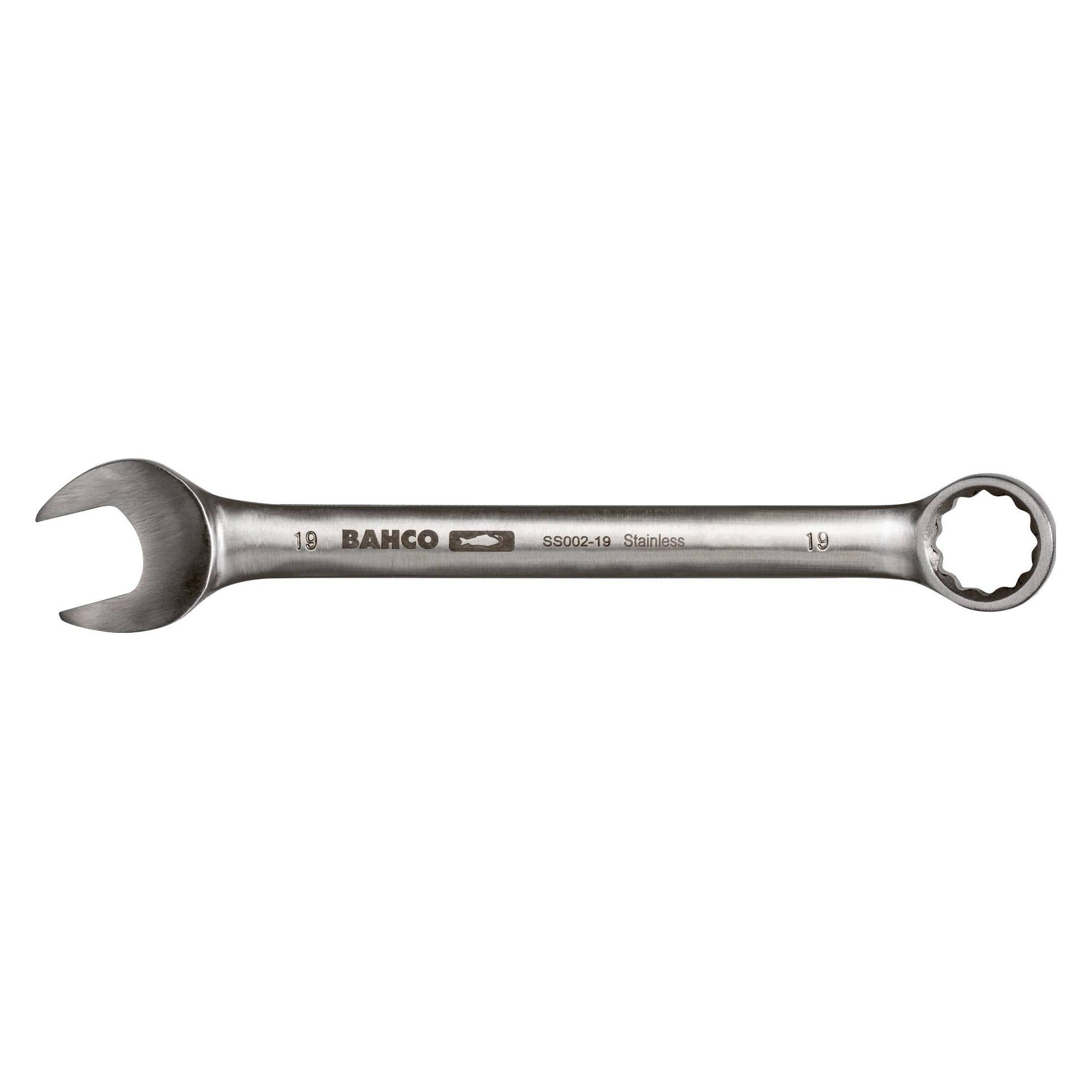 Bahco Gekröpfter 10-mm-Ring-Maulschlüssel aus Edelstahl, 120 mm (10 mm) (SS002-10)