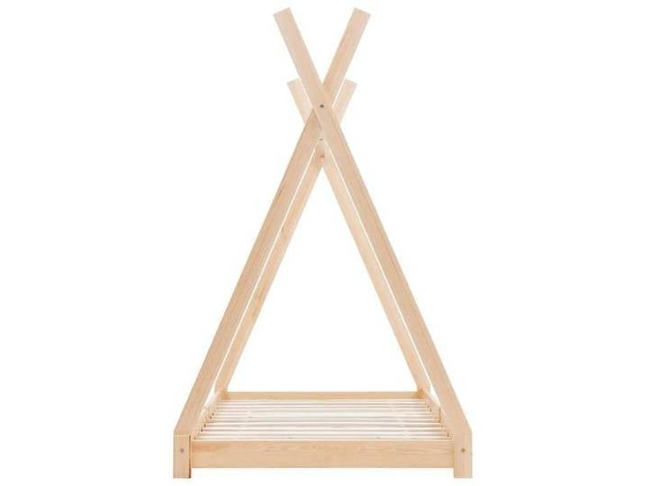 80728 EUROPE® NEW Cadre de lit Adulte Contemporai Cadre de lit d'enfant - Bois de pin massif 70x140cm @3224442 2942tdy20y