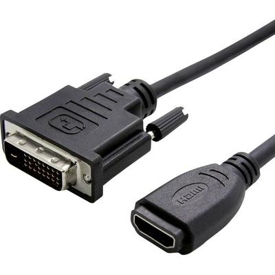 Value DVI / HDMI Adapterkabel DVI-D 24+1pol. Stecker, HDMI-A Buchse 0.15 m Schwarz 12.99.3116 DVI-Kabel