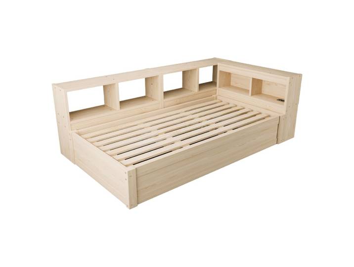 Canape lit en pin massif couleur pin 90 x 200cm