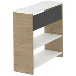 Röhr Schreibtisch-Anbau Clip Holzoptik Braun Eiche