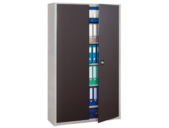 Armoire métal Classtout - A portes battantes - H. 198 x L. 90 cm - Corps Gris - Portes Anthracite