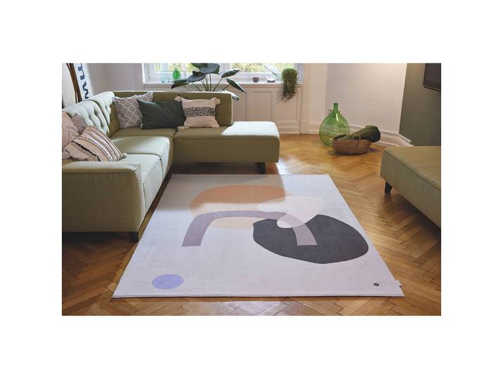 Tapis Shapes Six Beige/Multicolore 140 x 200cm Tissu