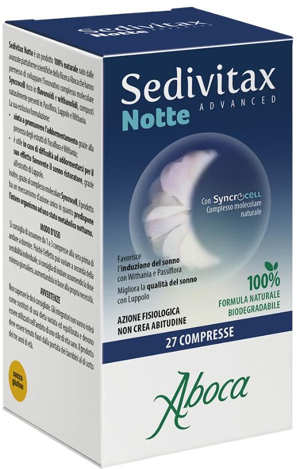 ABOCA SpA SOCIETA' AGRICOLA Aboca Sedivitax Advance Notte, 27 Compresse