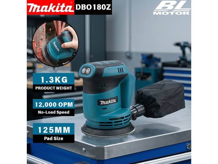 Ponceuse sans fil Makita 18V sans balais – Outil de polissage et de finition multi-surfaces pour bois, plâtre, métal et peinture