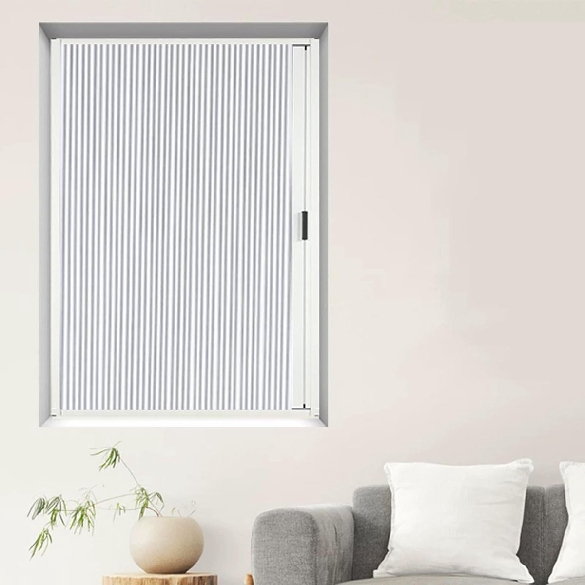 Wit vouwdeur accordeondeur voor ruimtebesparende scheiding B/D/H: 130 x 145 cm
