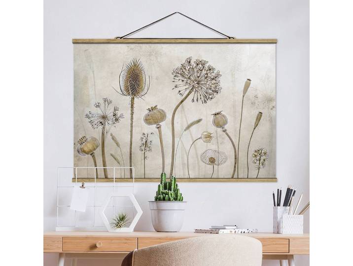 Tableau déco Growing Old II Tissu Beige 80 x 54cm