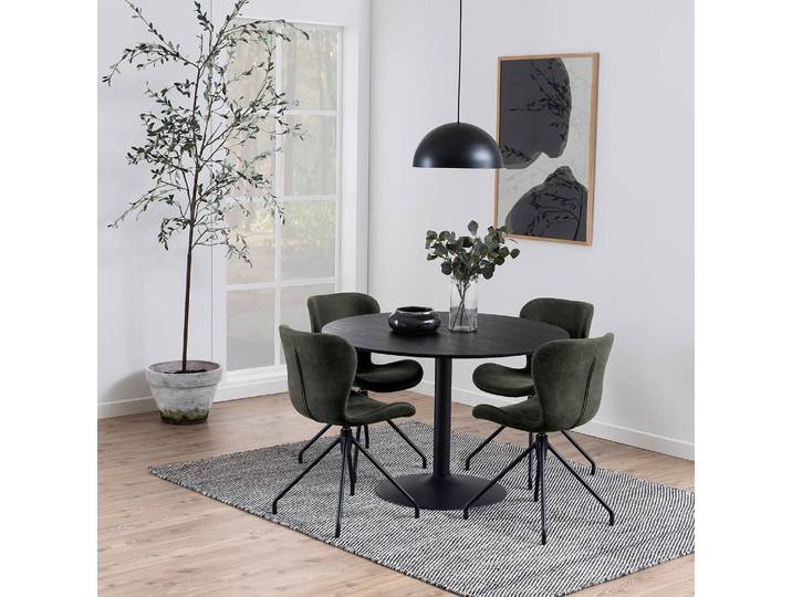 Esstisch Ireby I Ø 110cm Schwarz/Schwarz