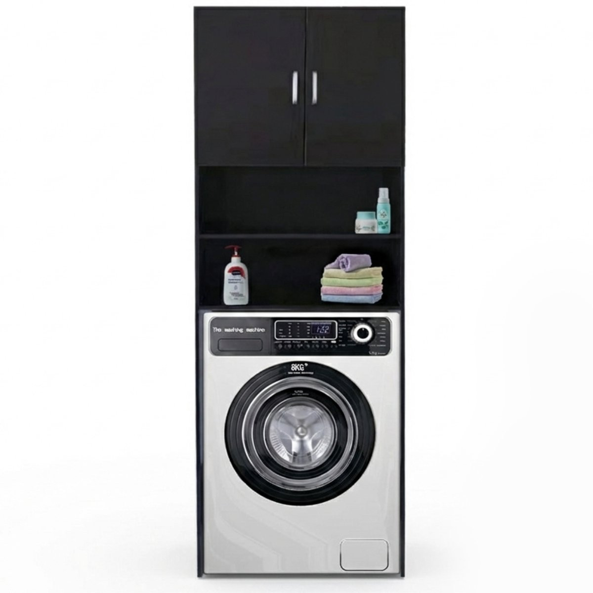 NBAP Wasmachine Kast Ombouw Verhoger Meubel Zwart