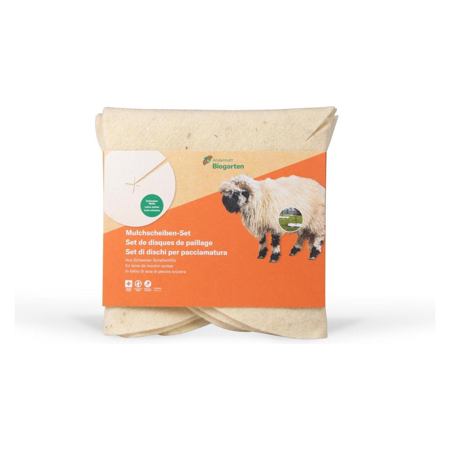 Andermatt Biogarten Mulchscheiben Set Ø 60 cm weiss 3 Stück (2400 ml) (7053G)