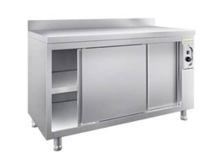 Meuble bas inox chauffant 1400x700 mm adossé PREMIUM - GOLDINOX
