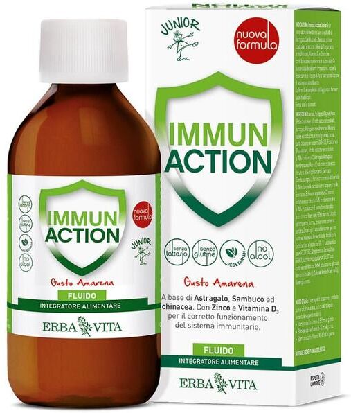 Erba Vita Immun Action Junior Integratore Per Le Difese Immunitarie 200 ml