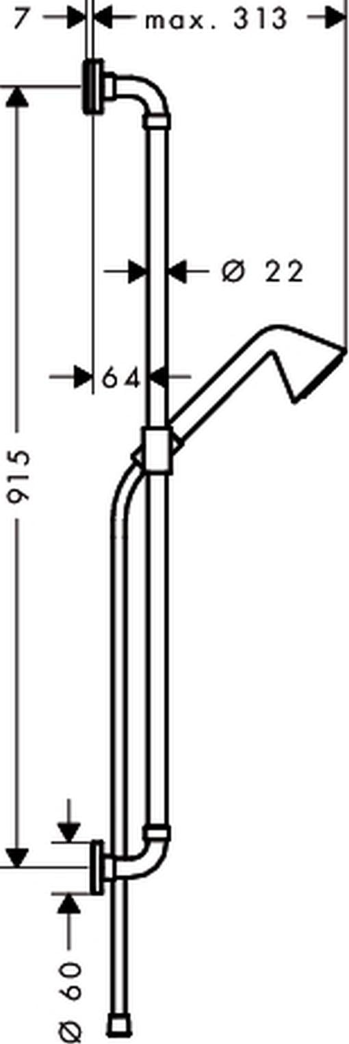 Hansgrohe Axor Front doucheset, chroom
