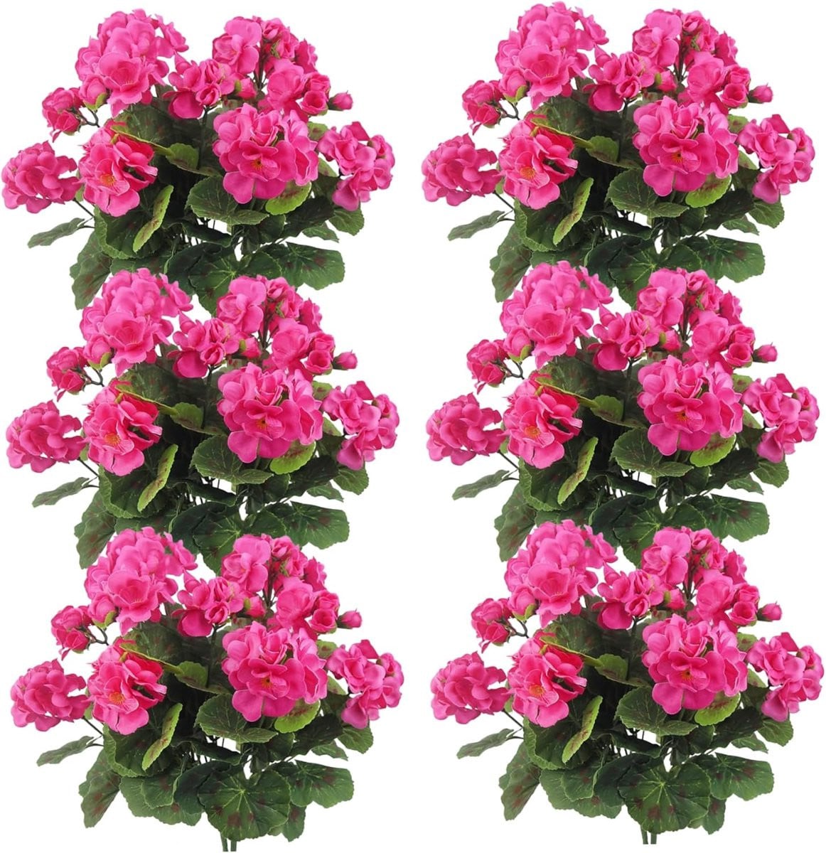 Kunstbloemen Geraniums Rozerood 35 cm Weerbestendig
