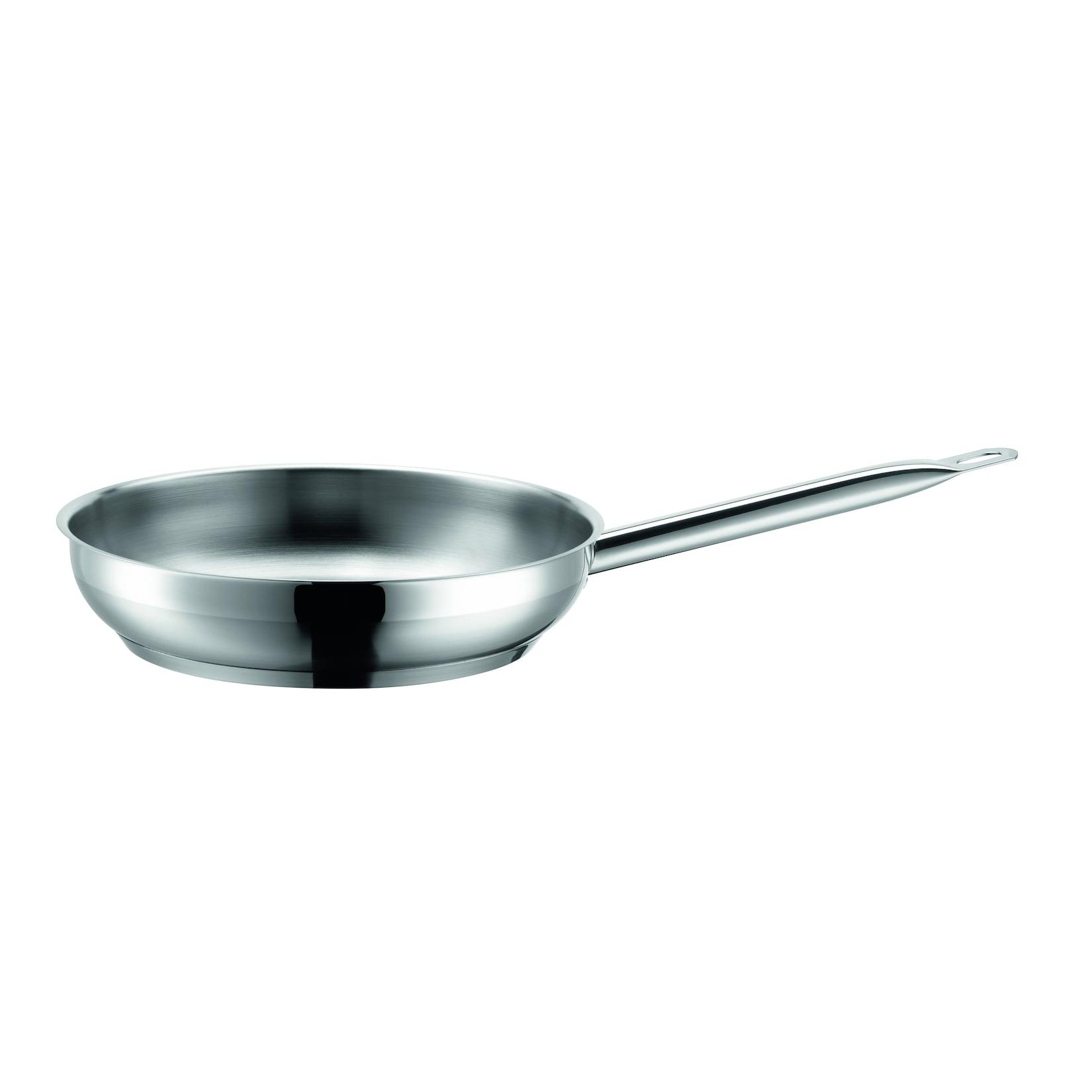 Mäser Bratpfanne Edelstahl PROFESSIONAL I Silberfarben