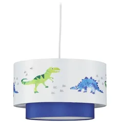 Relaxdays Dino Hängelampe Weiß,Blau