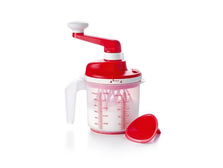 TUPPERWARE Handmixer Tupperware Chef Easy Mixx rot-weiß Sahne Eiweiß Schlagen