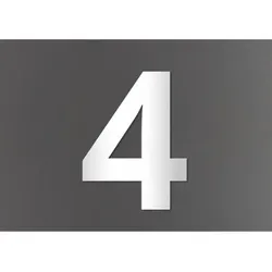 Design Edelstahl-Hausnummern - fein gebürstet 4 kaufen