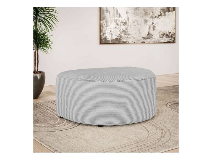 OTTO home Polsterhocker ADELLA passed zur Serie, Maße B/T/H: 92/69/43 cm, Hocker mit Wellenunterfederung, runde Form, auch in Cord