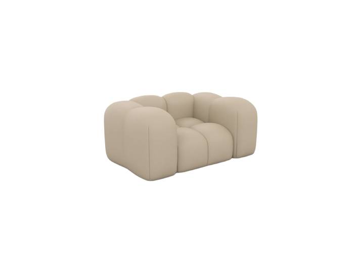 Echtleder Design Loungesessel „Alba“ Echtleder Beige BLOOMINGLOFT Collection