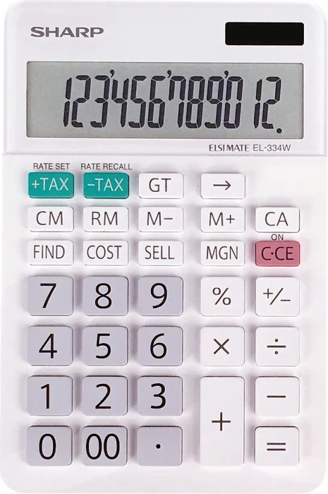 SHARP EL-334W Tischrechner weiß