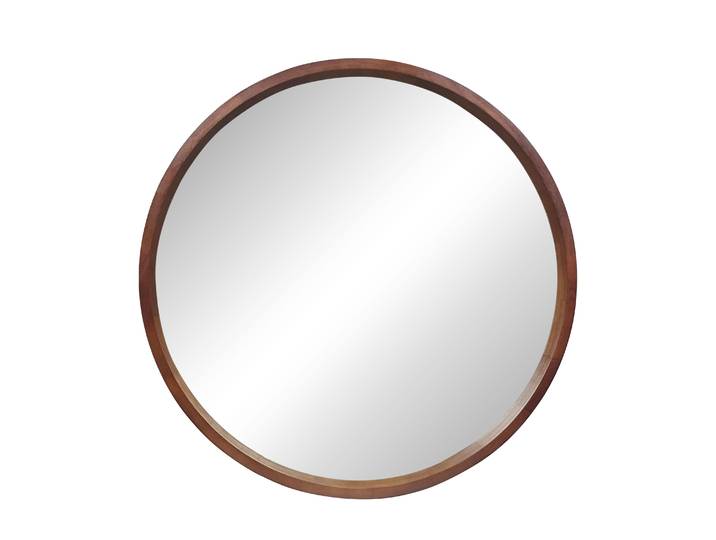 Wandspiegel Holz rund 76 cm natur