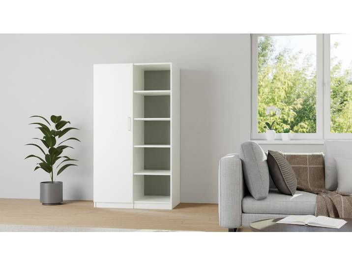 Schrank mit Kleiderstange Premium Dekore Weiß