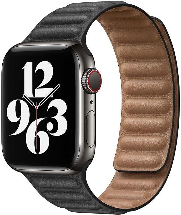 Apple Watch Leather Link (40mm) - Black - Small, Used - Like New