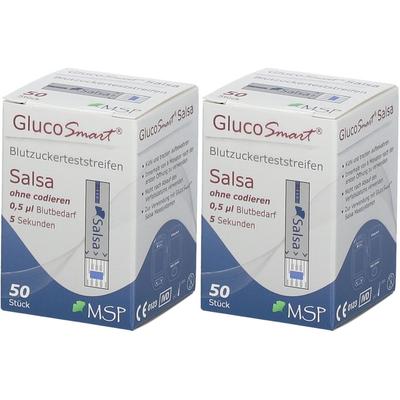 Glucosmart Salsa Blutzuckerteststreifen Dose 2x 2x50 St Teststreifen
