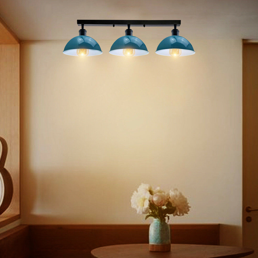 Ebern Designs Emma-Jade Semi Flush Mount Blue