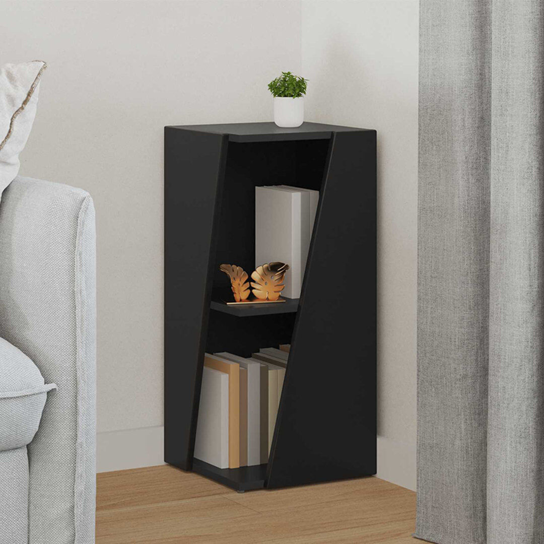 17 Stories Rectangular Side Table Black 70.5cm H X 33cm W X 32cm D