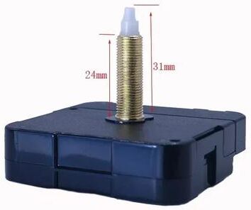 Inspire Select Precision Quartz Clock Movement Kit DIY Wall Clock Repair Motor With Hands (31mm Shaft, 20mm Dial) 1.22 In