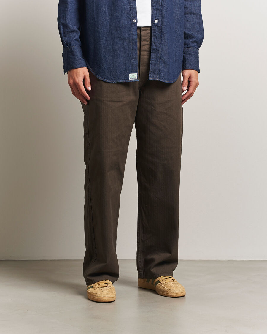 orSlow Wide Fit French Work Pants Coffee Brown men 2/S Brun