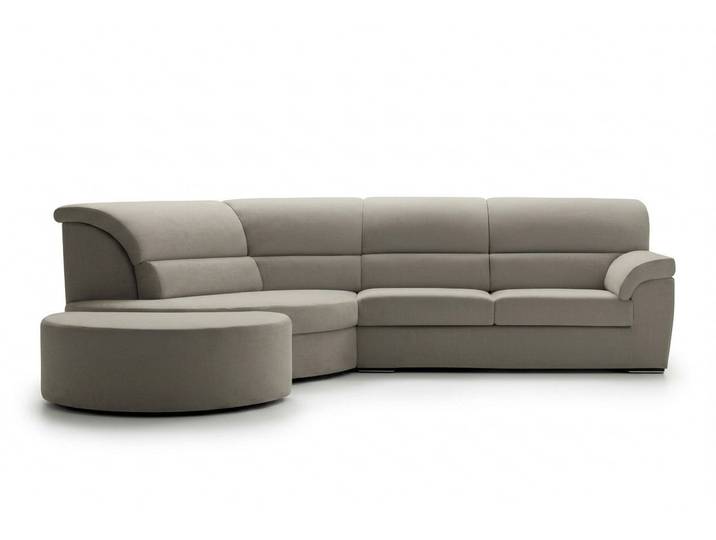 JVmoebel Ecksofa Italienische Eckcouch aus grauem Stoff mit optimalem Komfort, Made in Europa