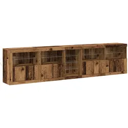 vidaXL Sideboard mit LED Lichtern Altes Holz 283x37x67 cm Holzwerkstoff