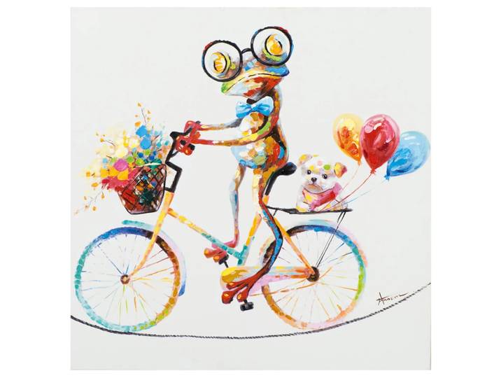 Frosch Auf Fahrrad
