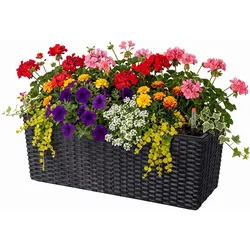 Relaxdays, Blumentopf, Balkonkasten (19 x 50 x 19 cm)