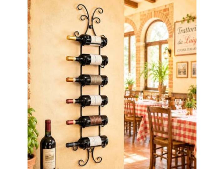 DanDiBo Weinregal Wand Metall Flaschenregal Schmal Regal 6 Flaschen 568 Wine Rack Weinflaschenregal Bar Wein Regal Getränkeregal Flaschen